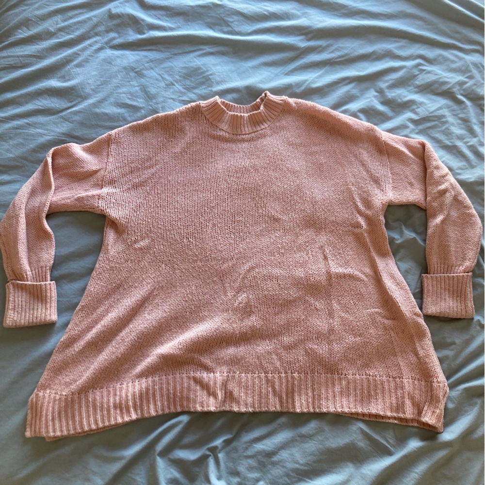 Pink knit sweater